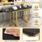 Modern Console Table with Faux Marble Top 42 Inch Entryway Hallway Table